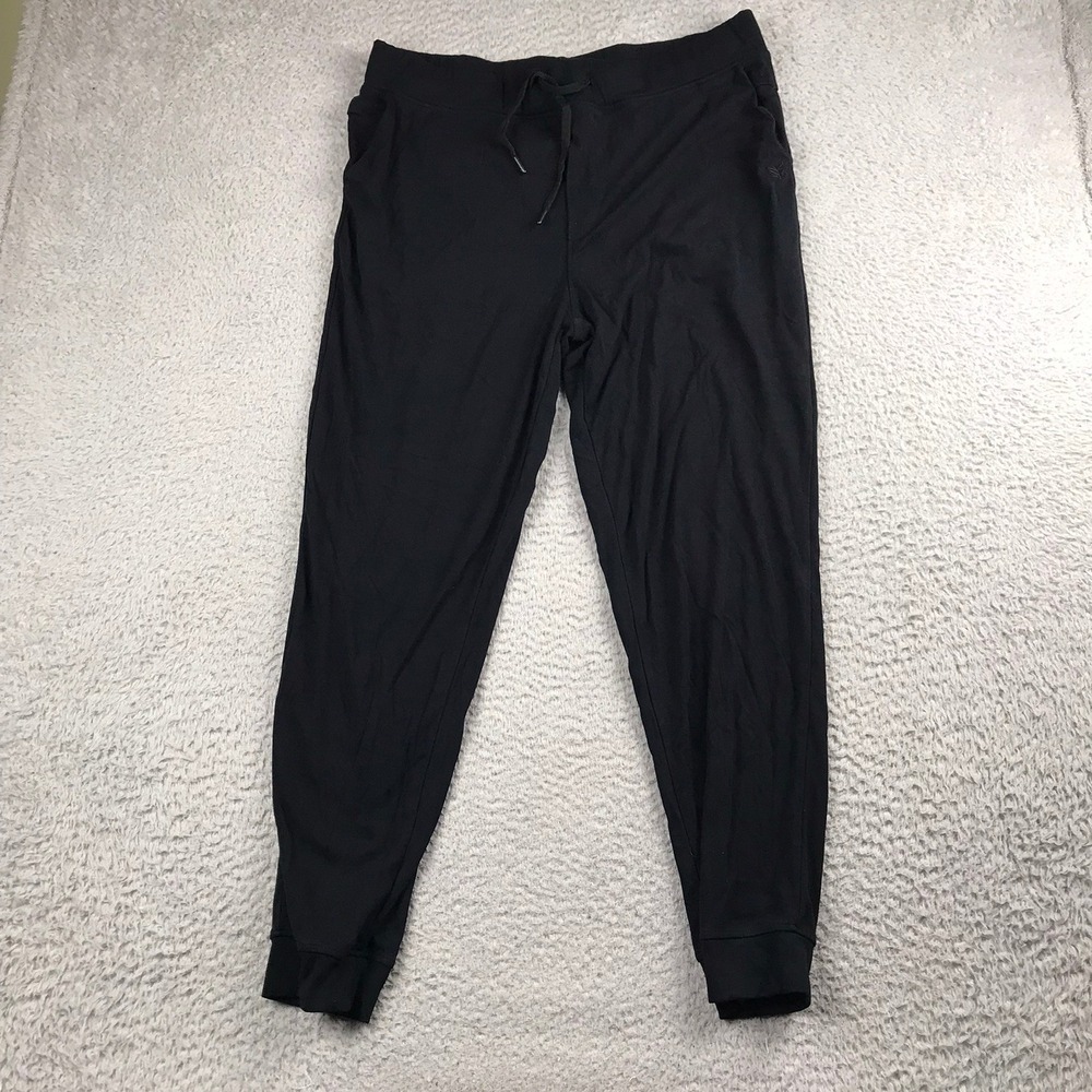 Cozy Earth Bamboo Ultra Soft Joggers Women XL (34x27)Black Loungewear Sweatpants